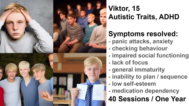 Viktor's ADHD and autistic traits were resolved in 40 neurofeedback sessions over a year