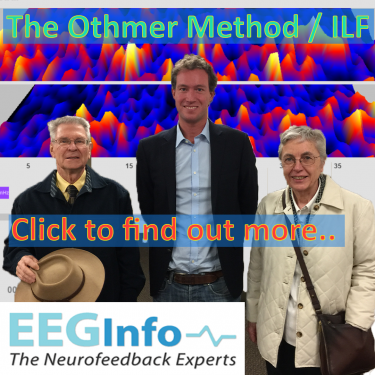 Daniel Webster with Sue and Siegfried Othmer of EEGInfo neurofeedback training